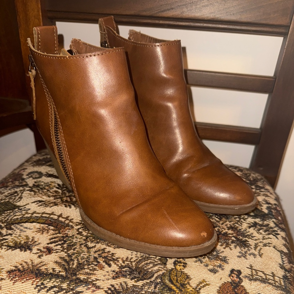 🤎 Dolce Vita “Jameson” Double Zip Booties | Cognac Brown | Size 8.5 - Picture 4 of 14